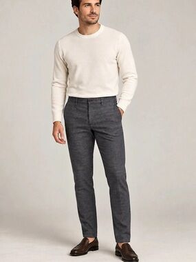 Alberto Style 1922 Houndstooth Dress Pants Gray W36 L34 NWT